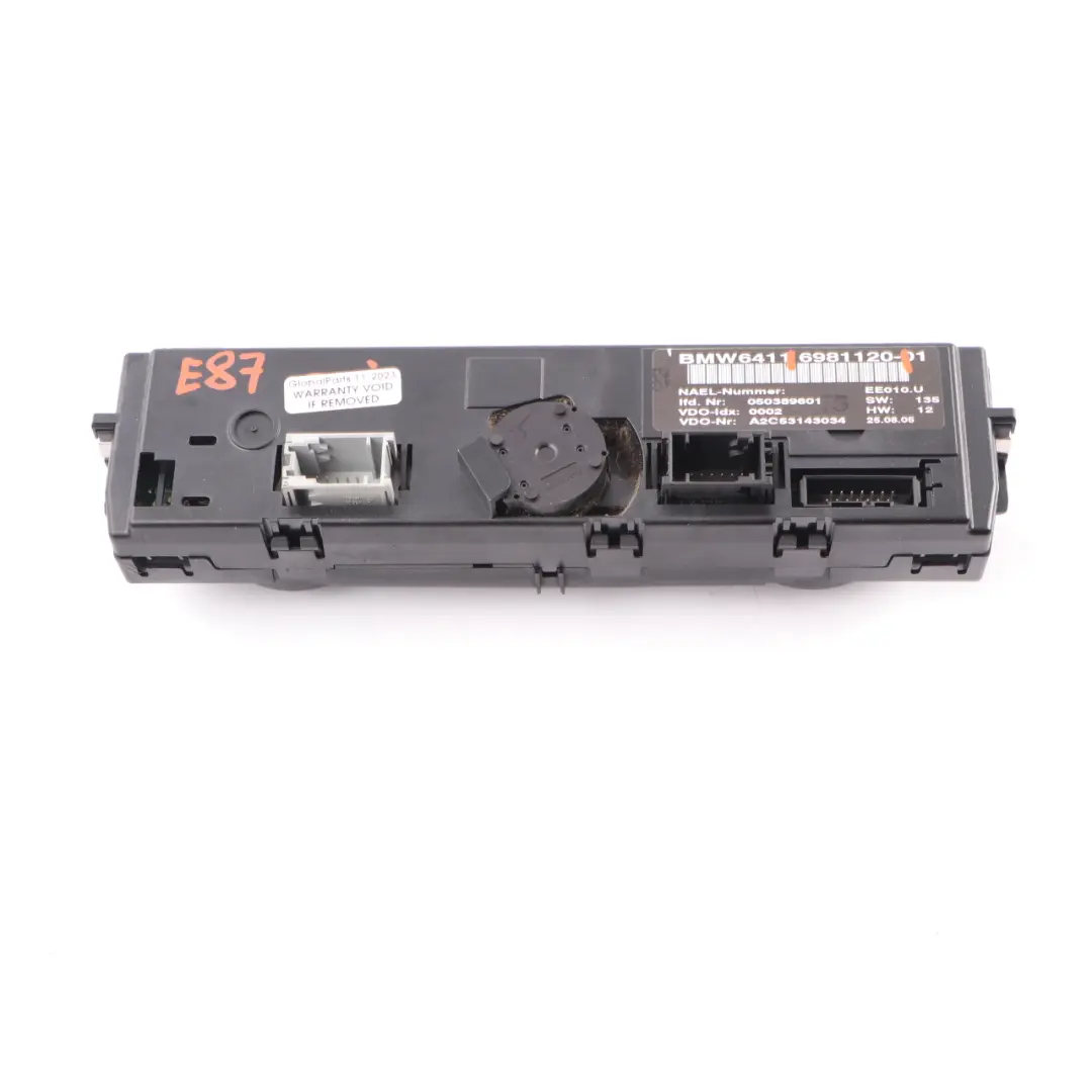 BMW 1 3 er E81 E87 E90 E91 E92 Bedienteil Klimaautomatik - SKU 6981120 - Teilenummer 6981120