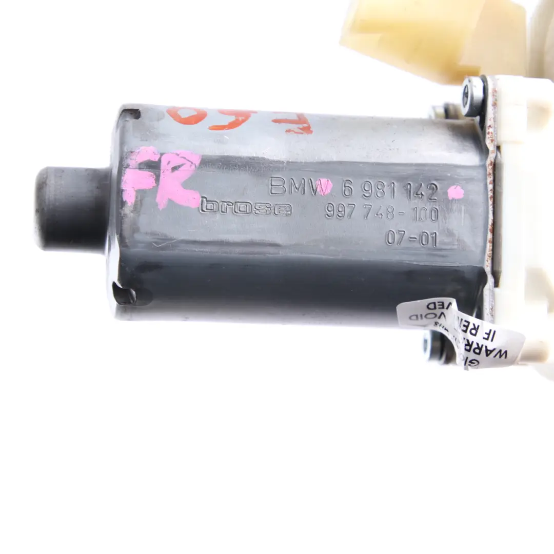 Window Lifter Motor BMW E60 E61 Drive Actuator Front Right O/S to with Part number 6981142 Window Lifter Motor BMW E60 E61 Drive Actuator Front Right O/S - SKU 6981142 - Part number 6981142