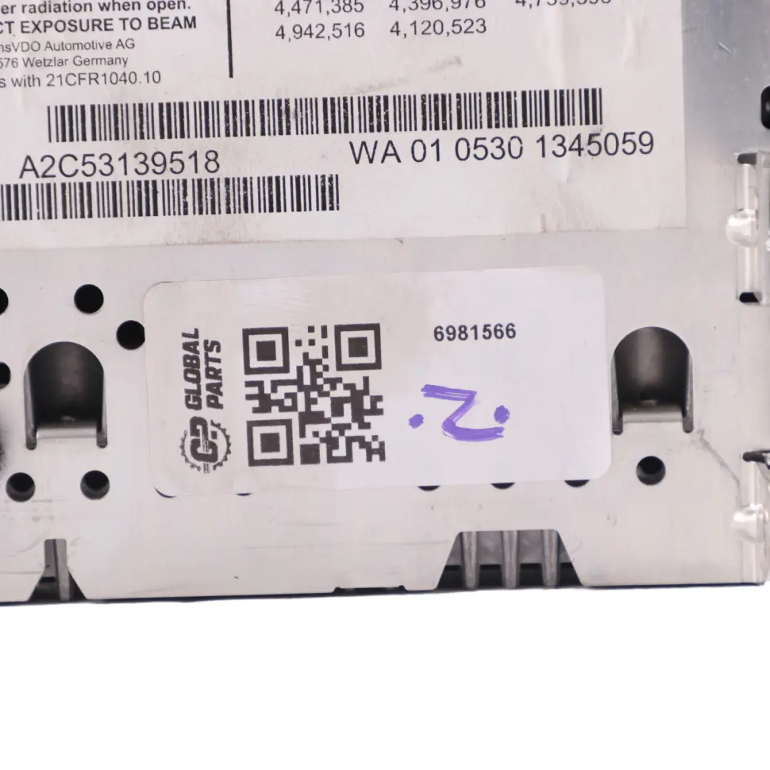 Navigation Head Unit BMW E60 E61 CCC CD Sat Nav Player System Controller to with Part number 6981566 Navigation Head Unit BMW E60 E61 CCC CD Sat Nav Player System Controller - SKU 6981566 - Part number 6981566