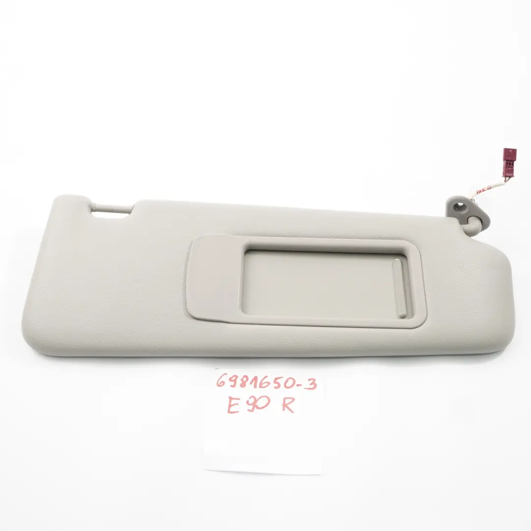 Daszek Osłona Przeciwsłoneczna Prawa Szara do BMW E90 E91 o numerze 6981650 BMW E90 E91 Daszek Osłona Przeciwsłoneczna Prawa Szara - SKU 6981650-3 - Numer Części 6981650