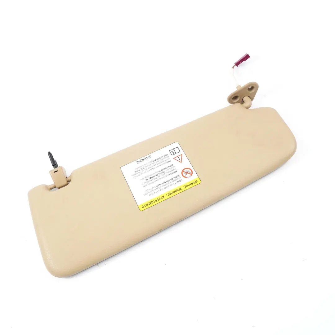 Sun Visor BMW E90 E91 Left N/S Mirror Illuminated Beige to with Part number 6981651 Sun Visor BMW E90 E91 Left N/S Mirror Illuminated Beige - SKU 6981651 - Part number 6981651