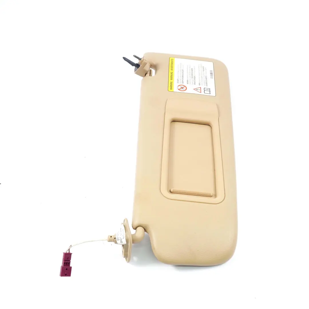 Sun Visor BMW E90 E91 Left N/S Mirror Illuminated Beige to with Part number 6981651 Sun Visor BMW E90 E91 Left N/S Mirror Illuminated Beige - SKU 6981651 - Part number 6981651