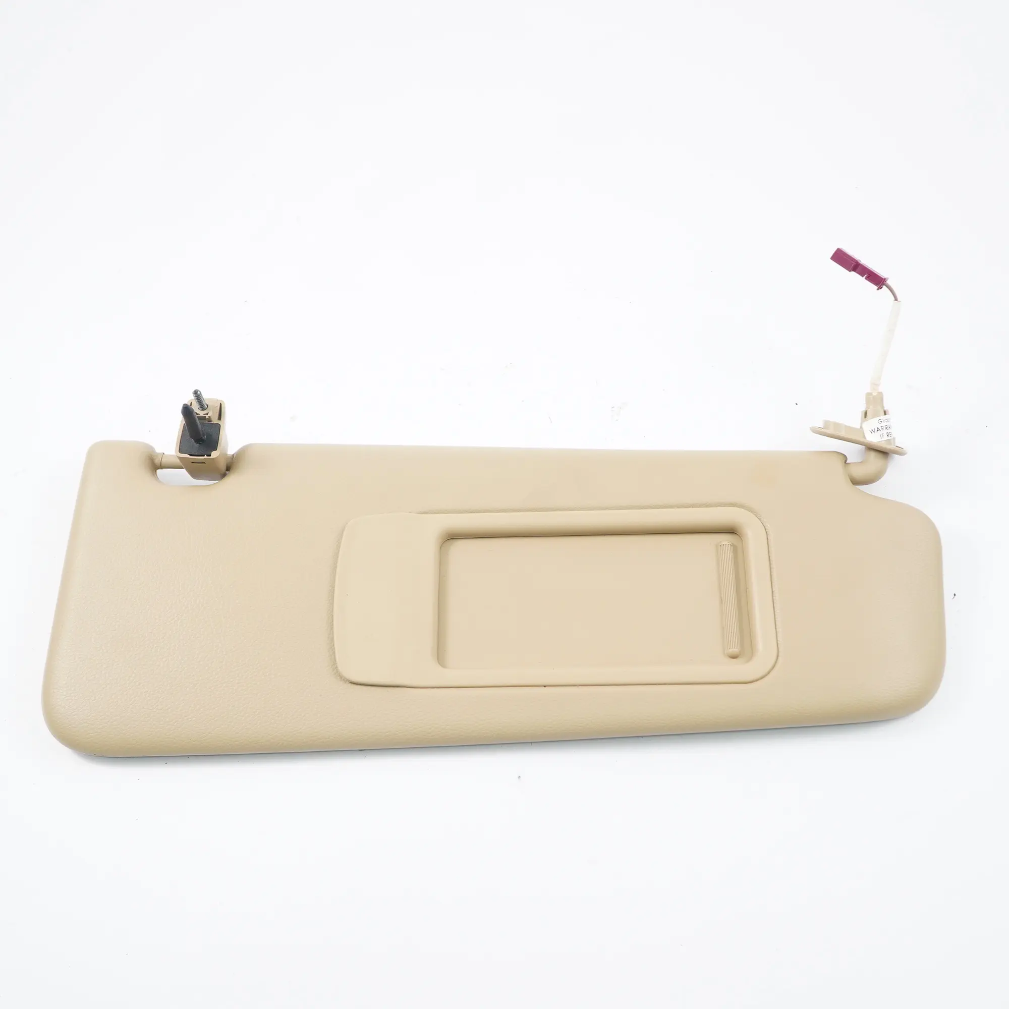 BMW E90 E91 Sun Visor With Mirror Right O/S Covering Panel Leather Beige 6981652