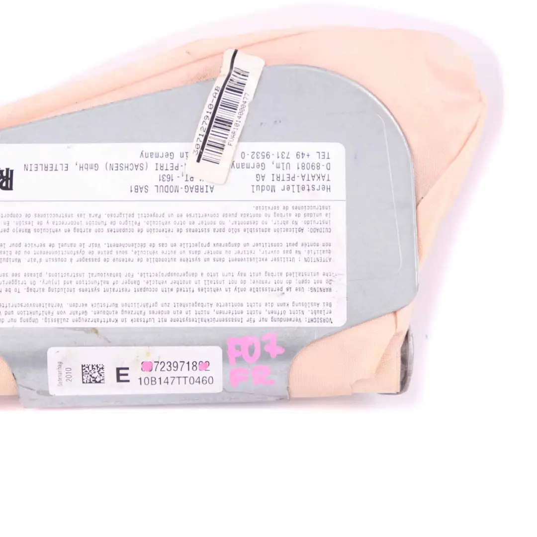 Module D'Air De Siège Avant Droit BMW F01 F02 Côté Siège 7239718 pour à propos du numéro de pièce 6981788 Module D'Air De Siège Avant Droit BMW F01 F02 Côté Siège 7239718 - SKU 6981788 - Numéro de pièce 6981788