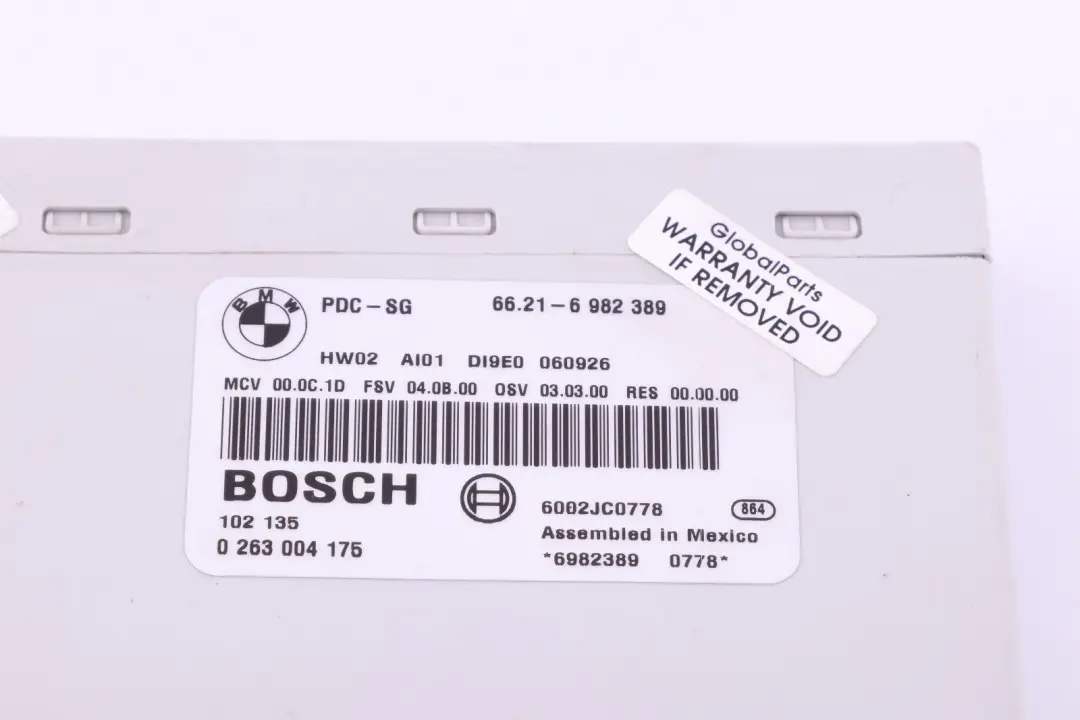 PDC Module BMW E81 E87 E90 E91 E92 Parking Control Unit ECU to with Part number 6982389 PDC Module BMW E81 E87 E90 E91 E92 Parking Control Unit ECU - SKU 6982389 - Part number 6982389