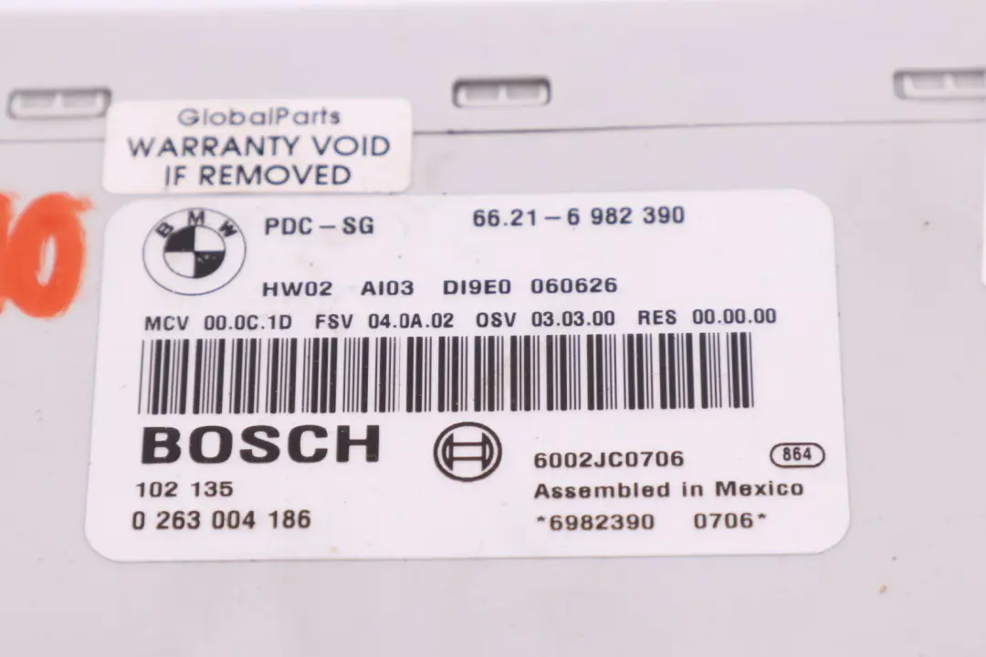 Modulo De Control De Aparcamiento PDC para BMW E81 E84 E87 E90 E91 con número de pieza 6982390 BMW E81 E84 E87 E90 E91 Modulo De Control De Aparcamiento PDC - SKU 6982390 - Número de pieza 6982390