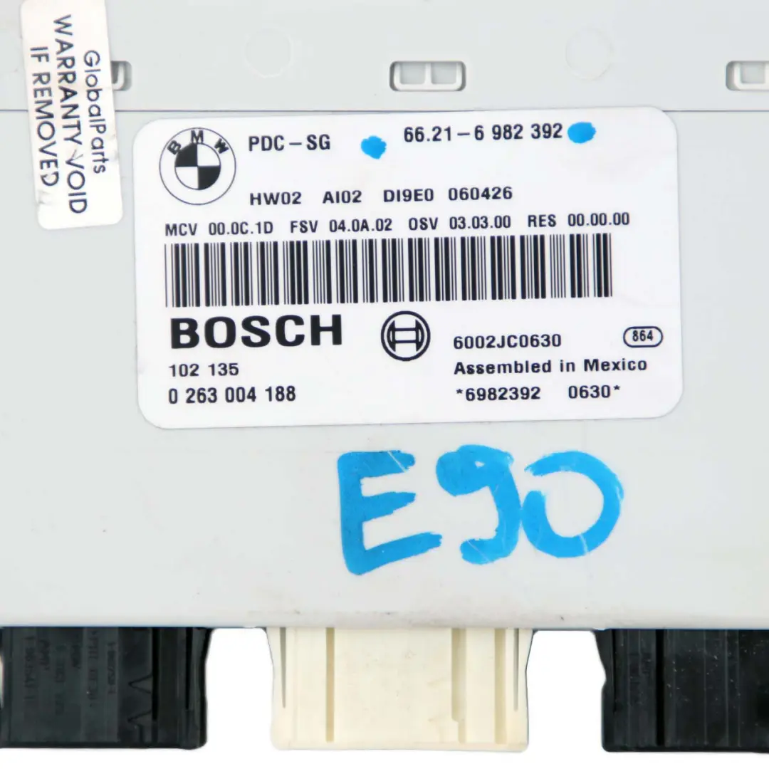 Módulo de Control de Aparcamiento PDC para BMW E81 E82 E87 E90 E91 E92 con número de pieza 6982392 BMW E81 E82 E87 E90 E91 E92 Módulo de Control de Aparcamiento PDC - SKU 6982392 - Número de pieza 6982392
