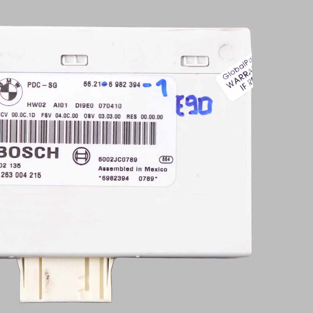Parking Module BMW E81 X1 E84 E87 E90 E91 PDC Sensor Control Unit to with Part number 6982394 Parking Module BMW E81 X1 E84 E87 E90 E91 PDC Sensor Control Unit - SKU 6982394-1 - Part number 6982394