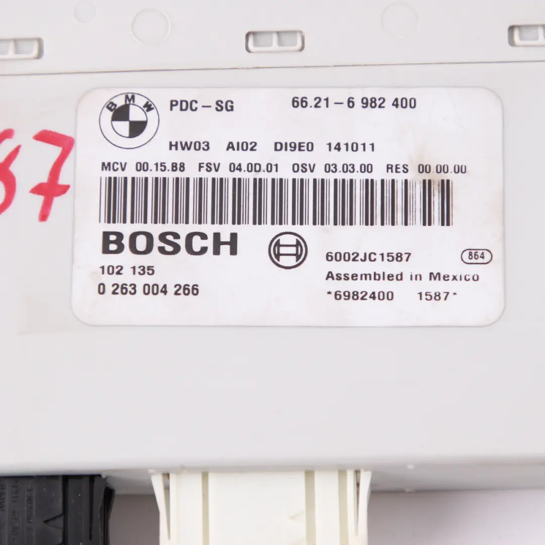 Einparkhilfe Steuergerät Modul für BMW E81 E87 E90 E91 E92 E93 mit Teilenummer 6982400 BMW E81 E87 E90 E91 E92 E93 Einparkhilfe Steuergerät Modul - SKU 6982400 - Teilenummer 6982400