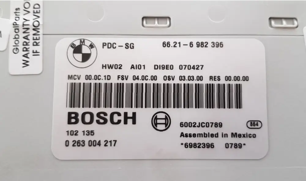 Parking Control Module Unit PDC BMW E81 E82 E87 E88 E90 E91 E92 E93 - SKU 6982403 - Part number 6982403