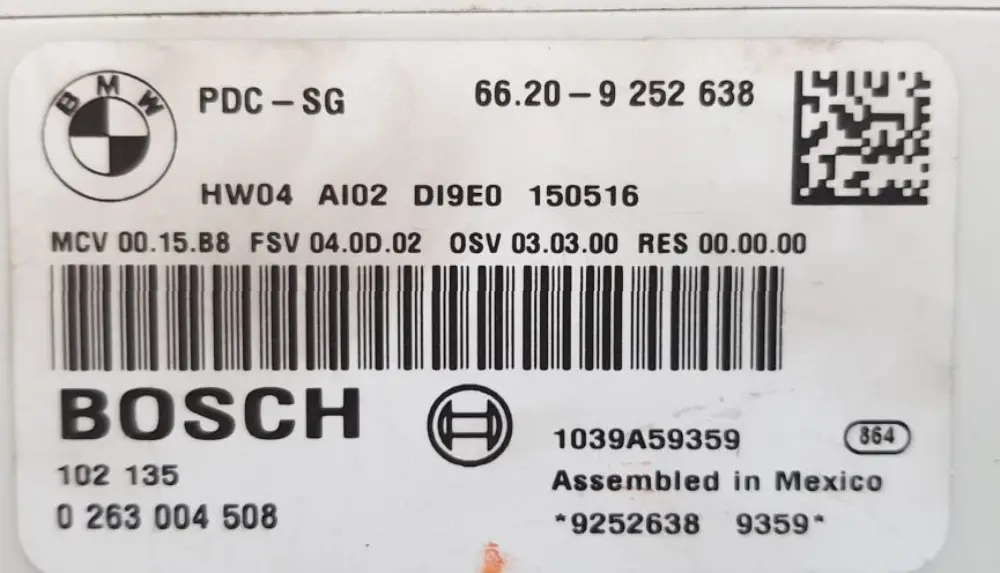 Parking Control Module Unit PDC BMW E81 E82 E87 E88 E90 E91 E92 E93 - SKU 6982403 - Part number 6982403