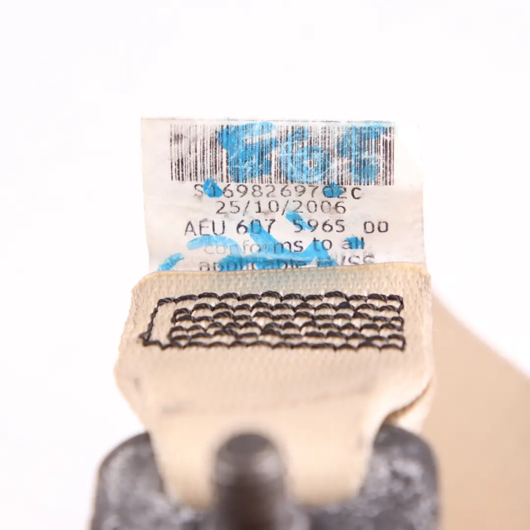 BMW E65 E66 Seatbelt Upper Belt With Force Limiter Front Left N/S Cremebeige - SKU 6982697 - Part number 6982697