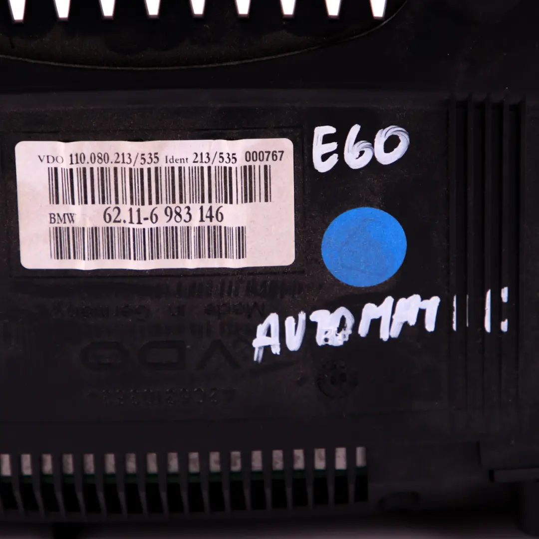 BMW 5 E60 E61 Instrument Cluster Speedo Clocks Petrol MPH Automatic - SKU 6983146 - Part number 6983146