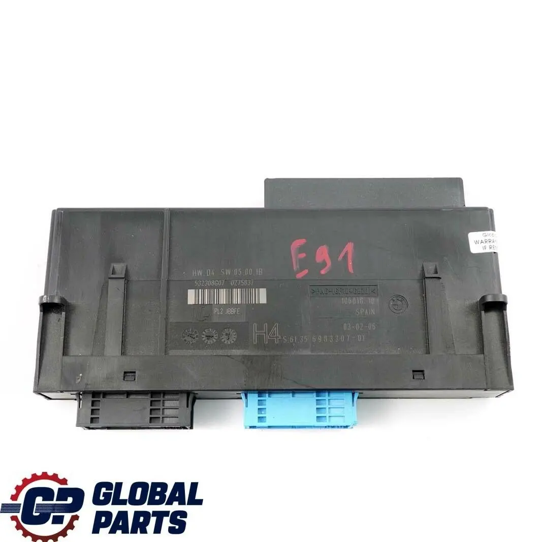 ECU Módulo de Control del Cuerpo H4 Caja Electrónica PL2 JBBFE para BMW E91 con número de pieza 6983307 BMW E91 ECU Módulo de Control del Cuerpo H4 Caja Electrónica PL2 JBBFE - SKU 6983307 - Número de pieza 6983307