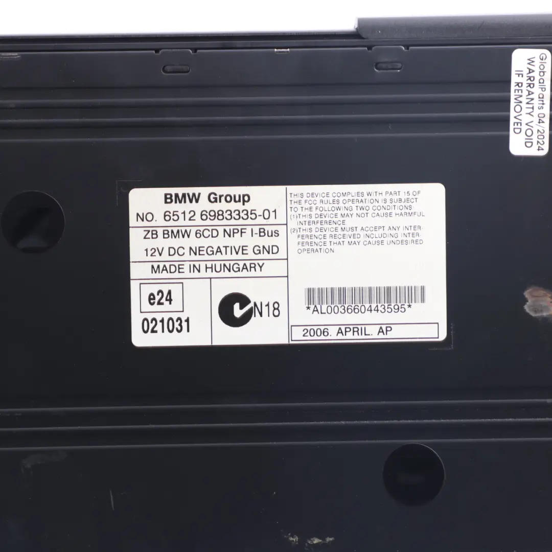 BMW E39 E46 E53 6-disc CD Multi Changer Control Unit Modul With Magazine - SKU 6983335-1 - Part number 6983335