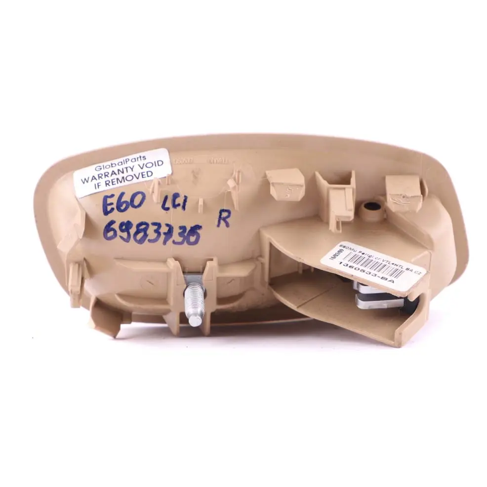 Door Handle Inside Right O/S Beige to BMW 5 Series E60 E61 LCI with Part number 6983736 BMW 5 Series E60 E61 LCI Door Handle Inside Right O/S Beige - SKU 6983736 - Part number 6983736