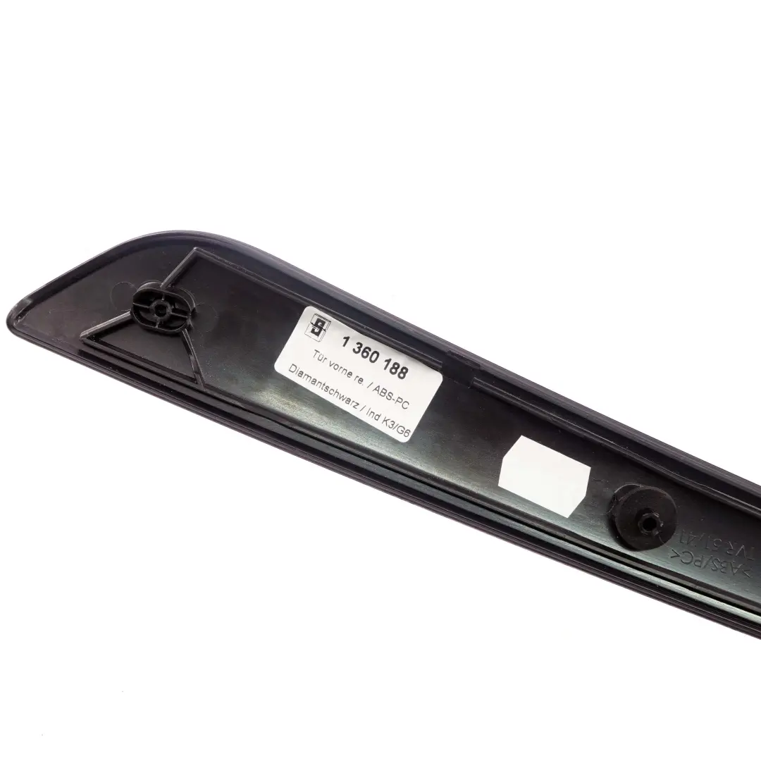 Moulure Revetement Porte avant Droite Diamondnoir 1360188 pour BMW E60 E61 LCI à propos du numéro de pièce 6983764 BMW E60 E61 LCI Moulure Revetement Porte avant Droite Diamondnoir 1360188 - SKU 6983764 - Numéro de pièce 6983764
