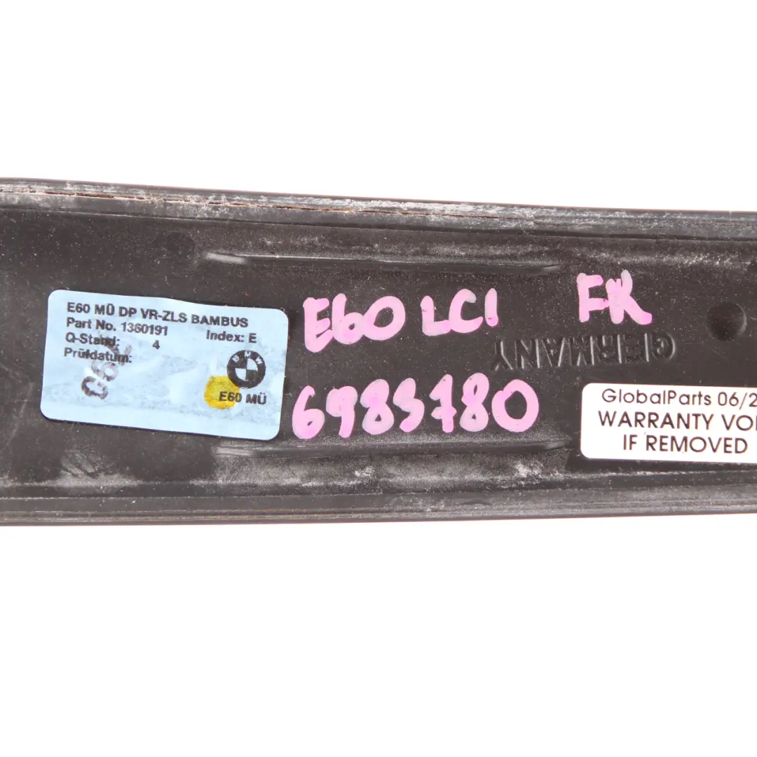 Dekorleiste Tür Vorne Rechts Wood Bamboo Anthracite für BMW 5 er E60 E61 LCI mit Teilenummer 6983780 BMW 5 er E60 E61 LCI Dekorleiste Tür Vorne Rechts Wood Bamboo Anthracite - SKU 6983780 - Teilenummer 6983780