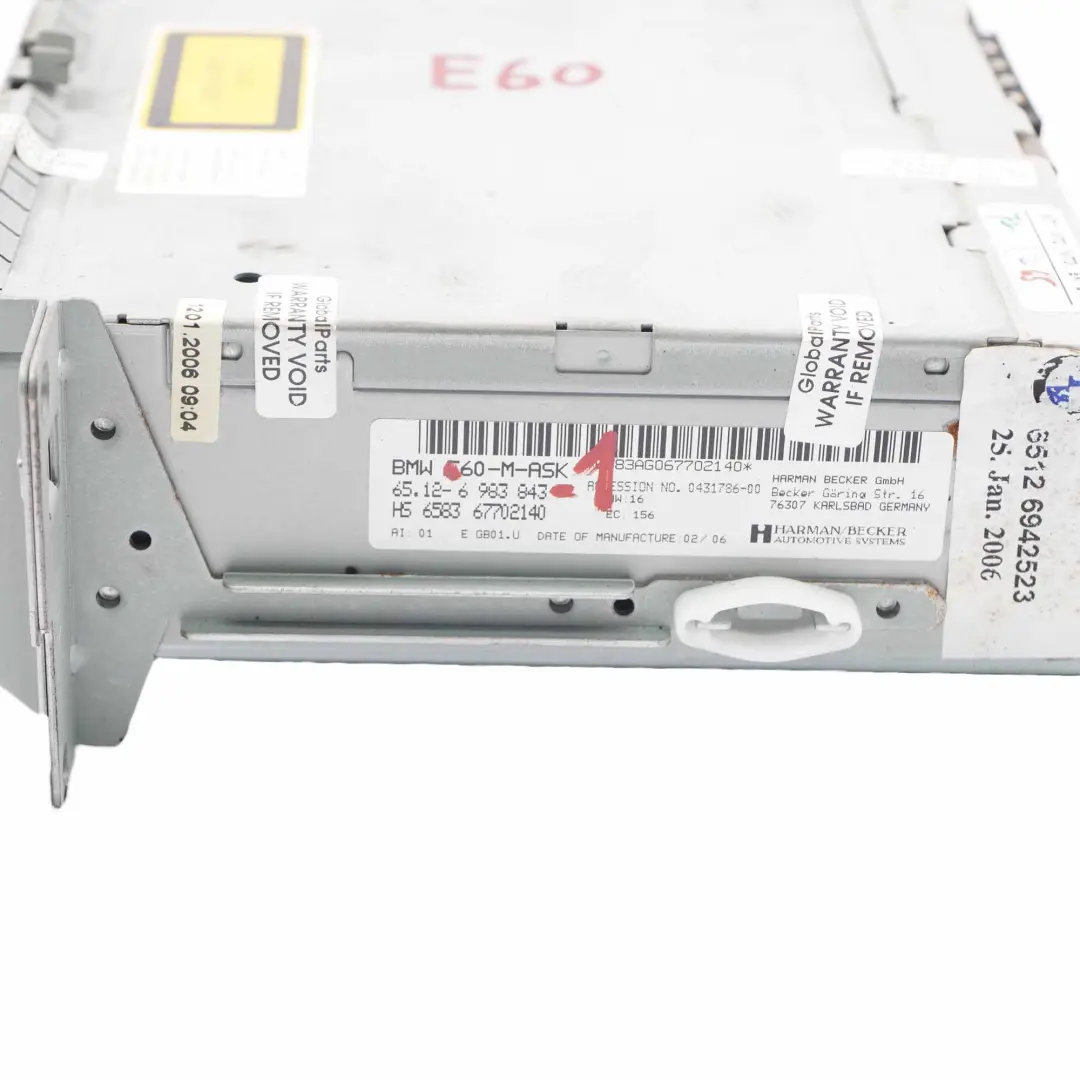 M-ASK Contrôleur de Système Audio CD Unité Principale pour BMW E60 E61 à propos du numéro de pièce 6983843 BMW E60 E61 M-ASK Contrôleur de Système Audio CD Unité Principale - SKU 6983843-1 - Numéro de pièce 6983843