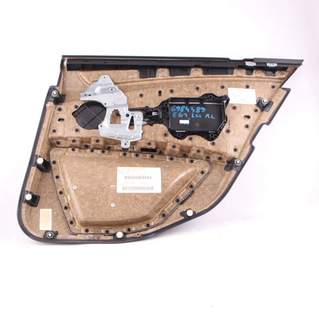  Door Card BMW E60 E61 LCI Rear Left N/S Door Lining Trim Panel Black Leather - SKU 6984389 - Part number 6984389