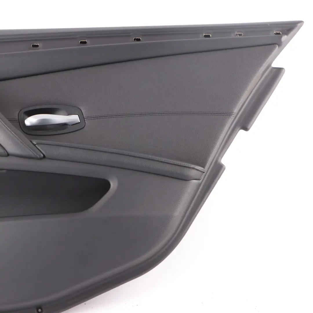 BMW E60 E61 LCI Rear Right O/S Door Card Lining Leather Panel Black 6984390 - SKU 6984390-1 - Part number 6984389
