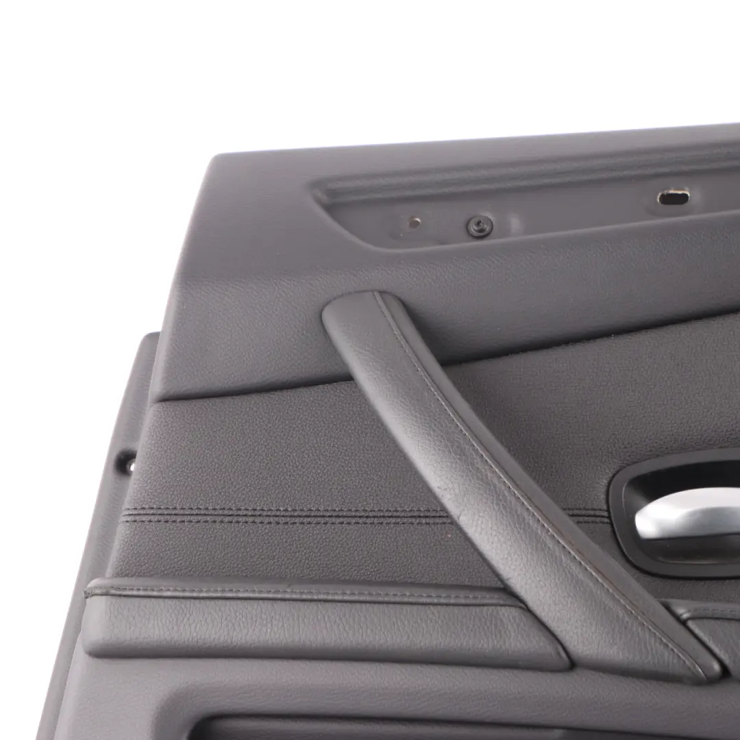 Right O/S Door Card Lining Leather Panel Black 6984390 to BMW E60 E61 LCI Rear with Part number 6984389 BMW E60 E61 LCI Rear Right O/S Door Card Lining Leather Panel Black 6984390 - SKU 6984390-1 - Part number 6984389