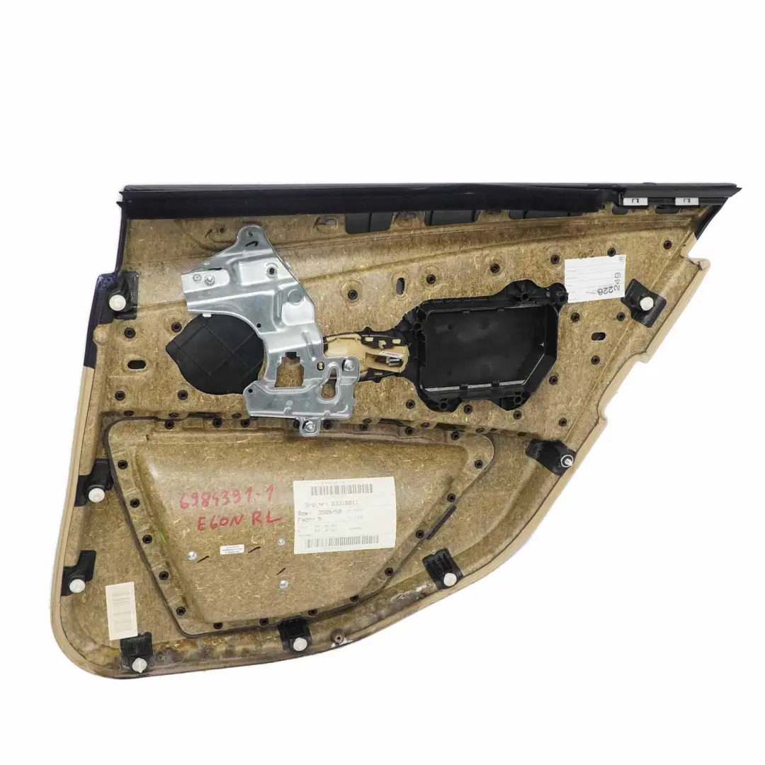 Pannello Porta Pelle SX Beige per BMW E60 E61 LCI con numero di parte 6984391 BMW E60 E61 LCI Pannello Porta Pelle SX Beige - SKU 6984391-1 - Numero di parte 6984391