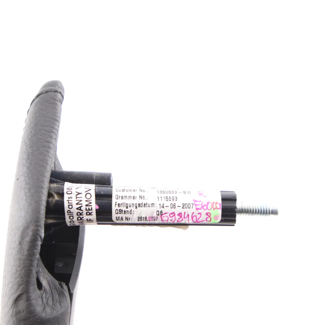 BMW E60 E61 LCI Tirador Puerta Interior Moldura Trasera Derecha Cuero Negro - SKU 6984628 - Número de pieza 6984628