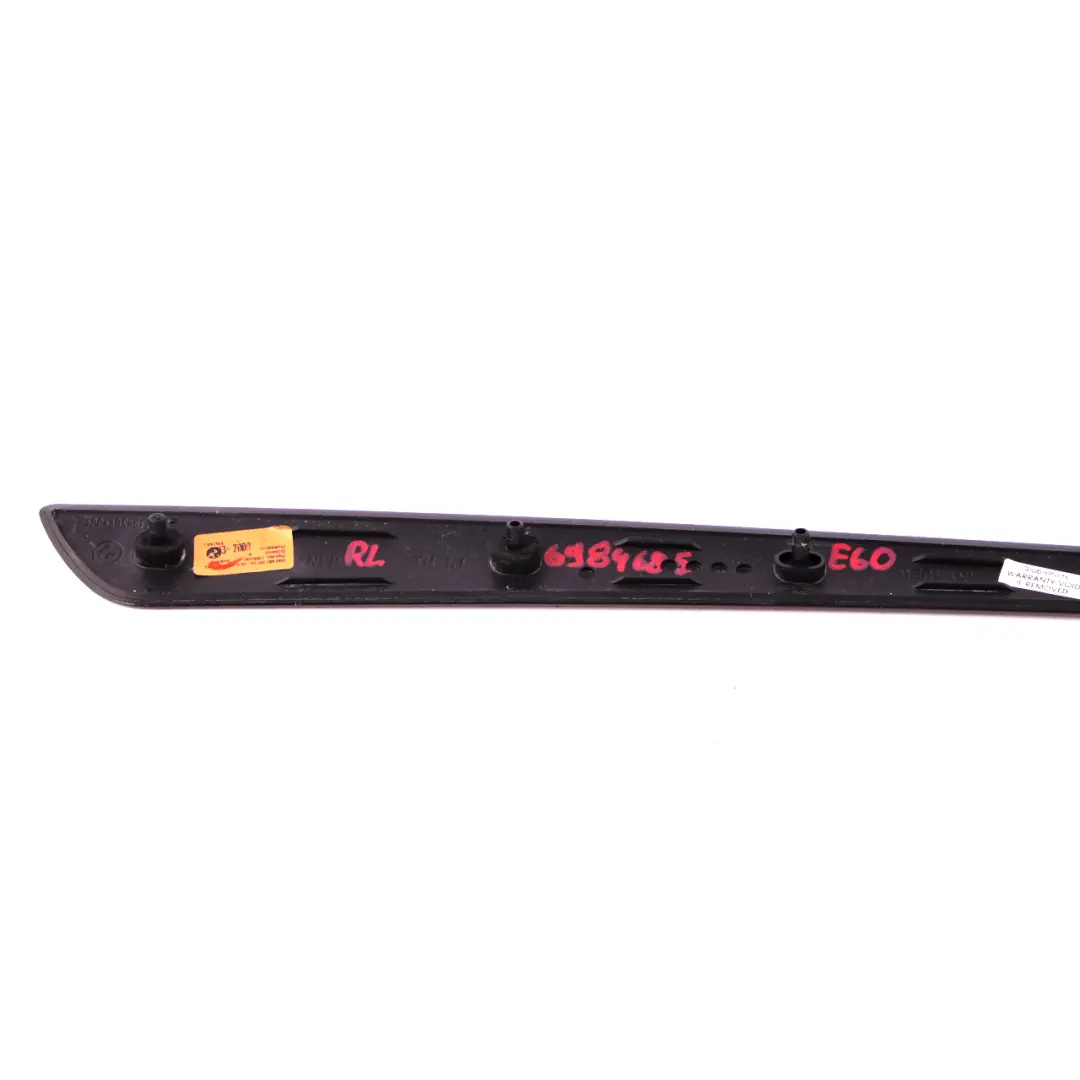 BMW 5 Series E60 E61 LCI Decor Strip Trim Door Rear Left N/S Poplar Wood Dark - SKU 6984685 - Part number 6984685