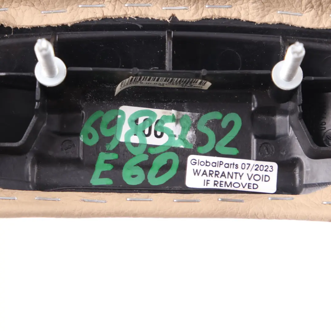  Reposabrazos BMW E60 E61 LCI Consola Central Reposabrazos Cubierta Cuero Beige - SKU 6985252 - Número de pieza 6985252
