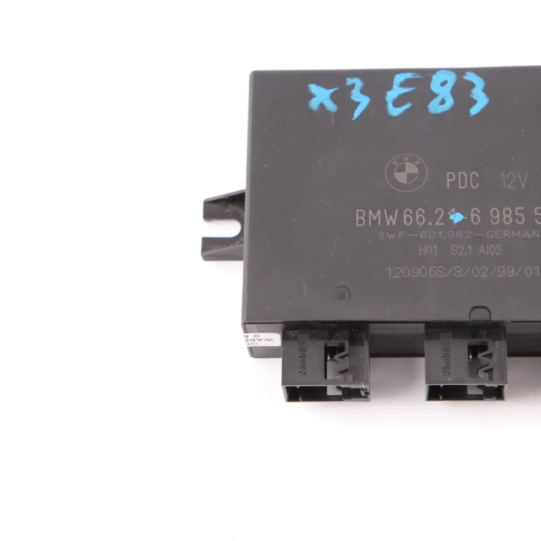PDC Module BMW X5 E53 X3 E83 Parking Control Unit to with Part number 6985500 PDC Module BMW X5 E53 X3 E83 Parking Control Unit - SKU 6985500 - Part number 6985500