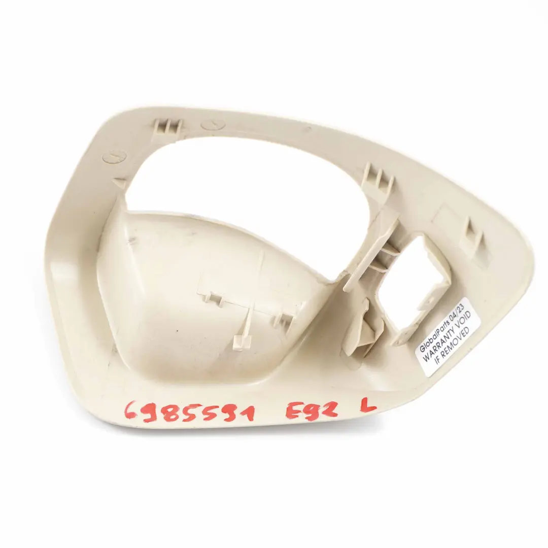 Asiento Suelta Cubre Tapiceria Asiento Izquierdo Crema Beige para BMW E92 con número de pieza 6985591 BMW E92 Asiento Suelta Cubre Tapiceria Asiento Izquierdo Crema Beige - SKU 6985591 - Número de pieza 6985591