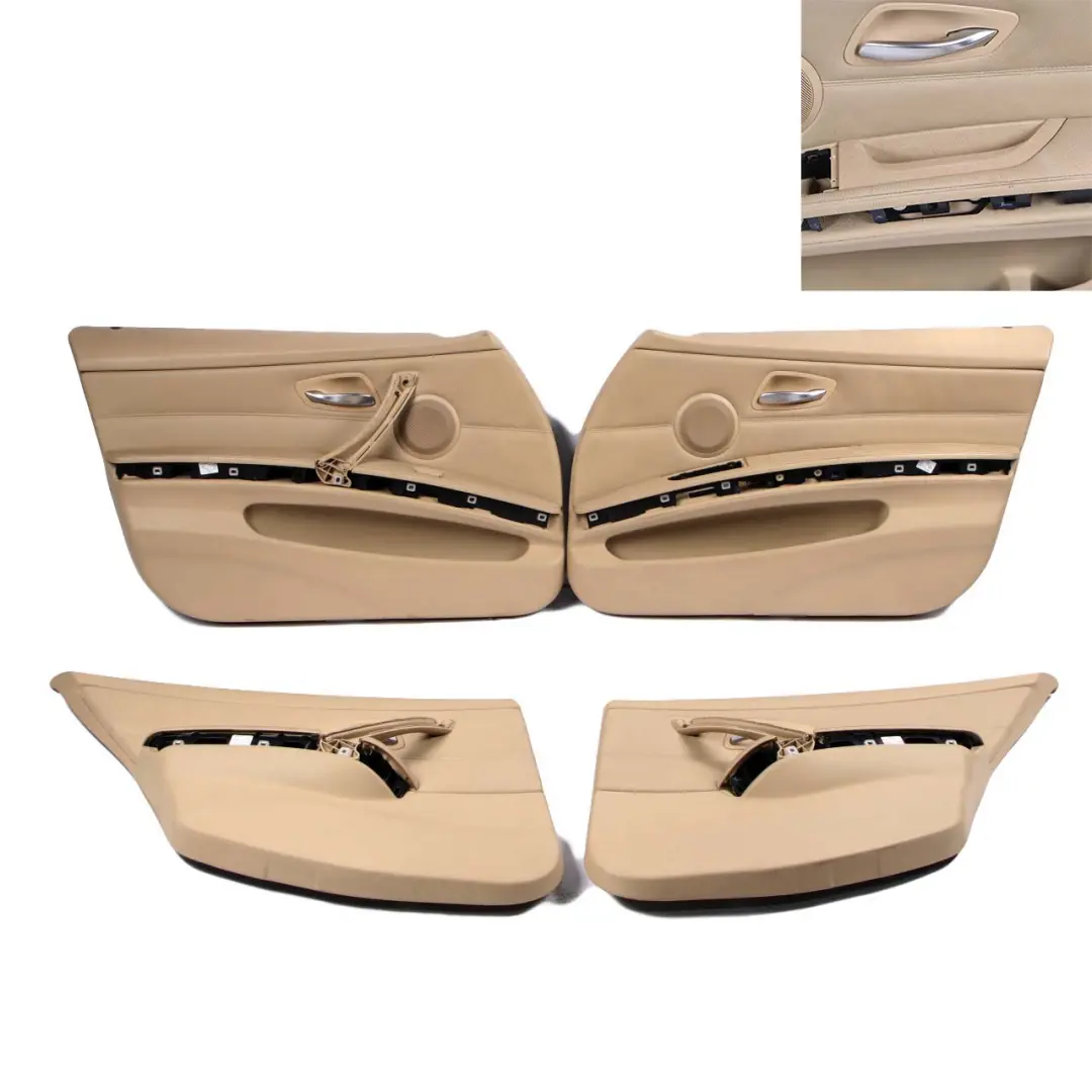 Beige Leather Interior Seats Front Rear Seat with Door Cards to BMW E90 Saloon with Part number 6985938 BMW E90 Saloon Beige Leather Interior Seats Front Rear Seat with Door Cards - SKU 6985938-1 - Part number 6985938