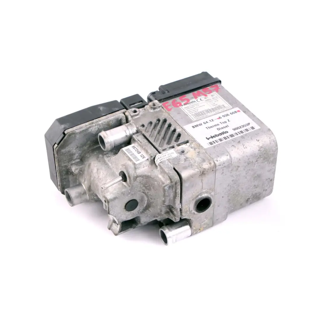 Webasto Additional Auxiliary Heater 6936668 to BMW 7 Series E65 E66 Diesel with Part number 6986232 BMW 7 Series E65 E66 Diesel Webasto Additional Auxiliary Heater 6936668 - SKU 6986232 - Part number 6986232
