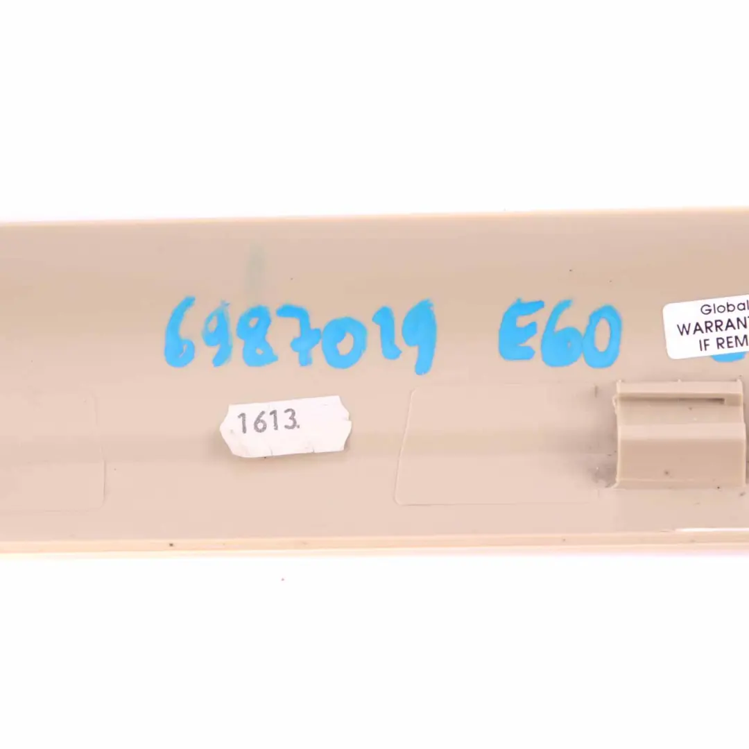 Strip Entrance Inner Front Left Right Creambeige to BMW E60 E61 LCI Cover with Part number 6987019 BMW E60 E61 LCI Cover Strip Entrance Inner Front Left Right Creambeige - SKU 6987019 - Part number 6987019