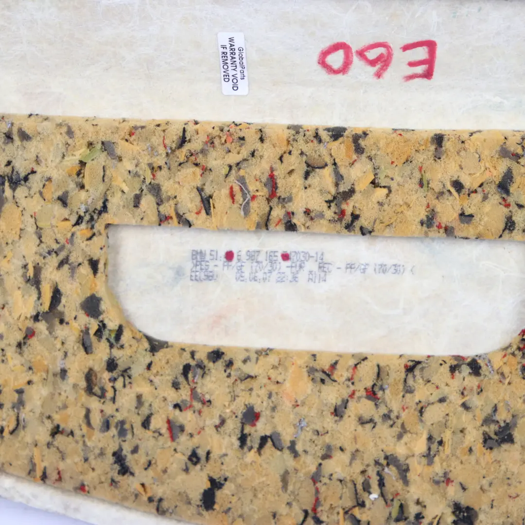 Window Parcel Shelf Trim Panel Black to BMW 5 E60 LCI Saloon Rear with Part number 6987165 BMW 5 E60 LCI Saloon Rear Window Parcel Shelf Trim Panel Black - SKU 6987165 - Part number 6987165