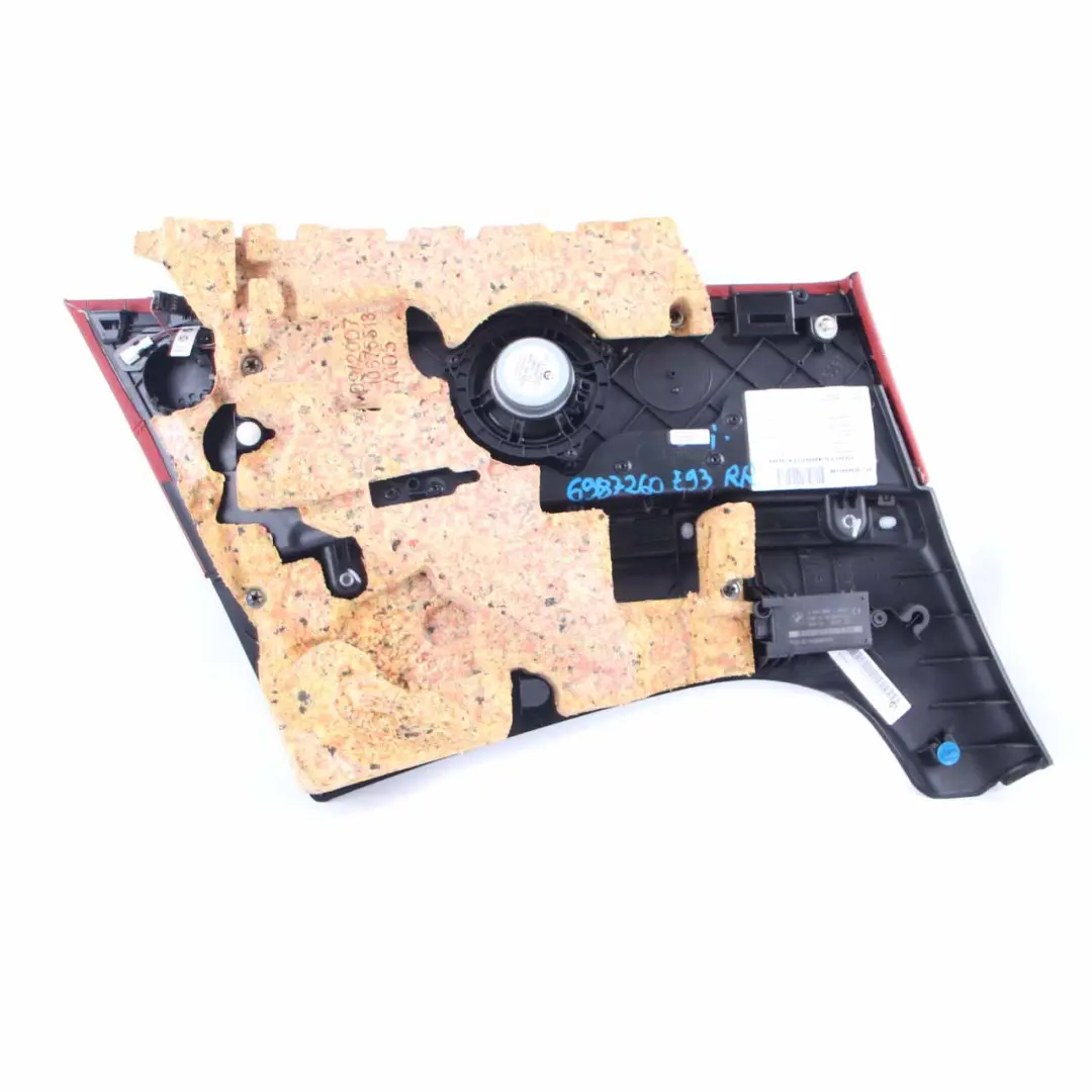  Lateral Trim Panel BMW E93 Cabrio Rear Right O/S Trim Lining Leather Coral Red - SKU 6987260 - Part number 6987260