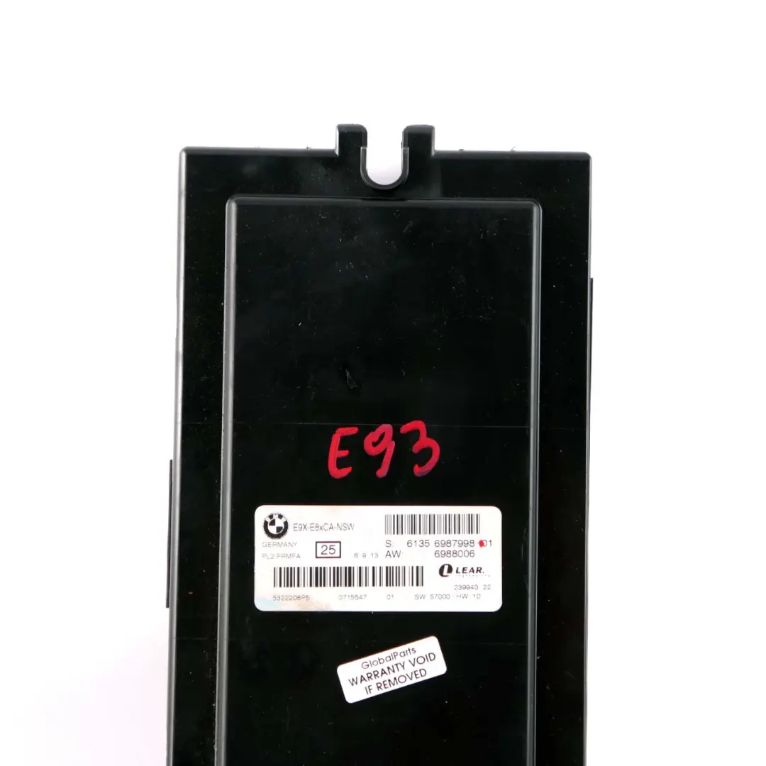 Lichtmodul Steuergerät Fussraummodul ECU NSW PL2 FRMFA für BMW 1 er E87 mit Teilenummer 6987998 BMW 1 er E87 Lichtmodul Steuergerät Fussraummodul ECU NSW PL2 FRMFA - SKU 6987998-3 - Teilenummer 6987998