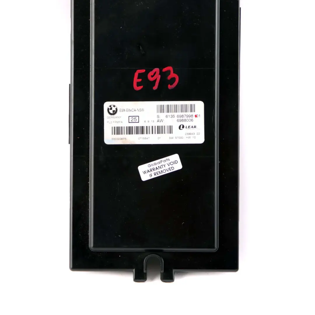 BMW 1 er E87 Lichtmodul Steuergerät Fussraummodul ECU NSW PL2 FRMFA - SKU 6987998-3 - Teilenummer 6987998