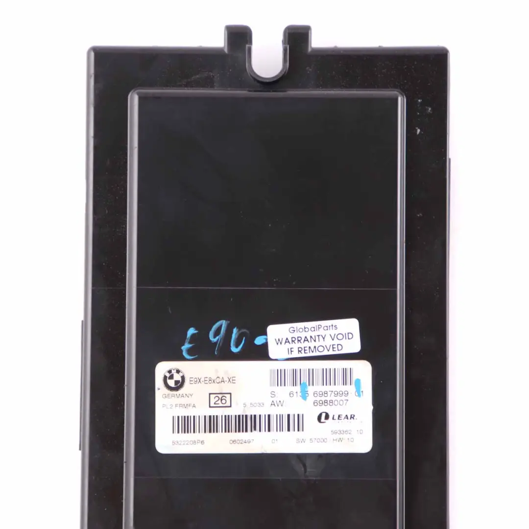 Light Module BMW E90 Control ECU Unit ECU PL2 FRMFA Lear to with Part number 6987999 Light Module BMW E90 Control ECU Unit ECU PL2 FRMFA Lear - SKU 6987999-1 - Part number 6987999