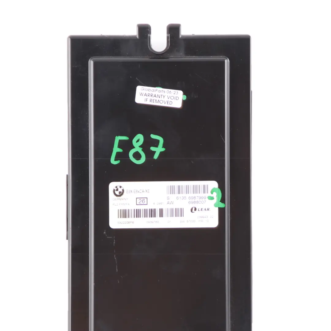 Footwell Light Module Control Unit ECU PL2 FRMFA Lear to BMW E87 with Part number 6987999 BMW E87 Footwell Light Module Control Unit ECU PL2 FRMFA Lear - SKU 6987999-2 - Part number 6987999