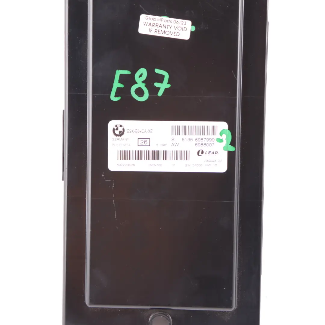 Footwell Light Module Control Unit ECU PL2 FRMFA Lear to BMW E87 with Part number 6987999 BMW E87 Footwell Light Module Control Unit ECU PL2 FRMFA Lear - SKU 6987999-2 - Part number 6987999