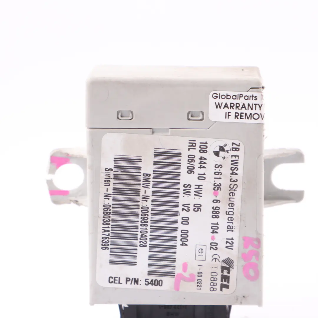 Central Lock Immobilizer Control Unit EWS IV to BMW E46 X3 E83 Mini R50 R53 with Part number 6988104 BMW E46 X3 E83 Mini R50 R53 Central Lock Immobilizer Control Unit EWS IV - SKU 6988104-2 - Part number 6988104