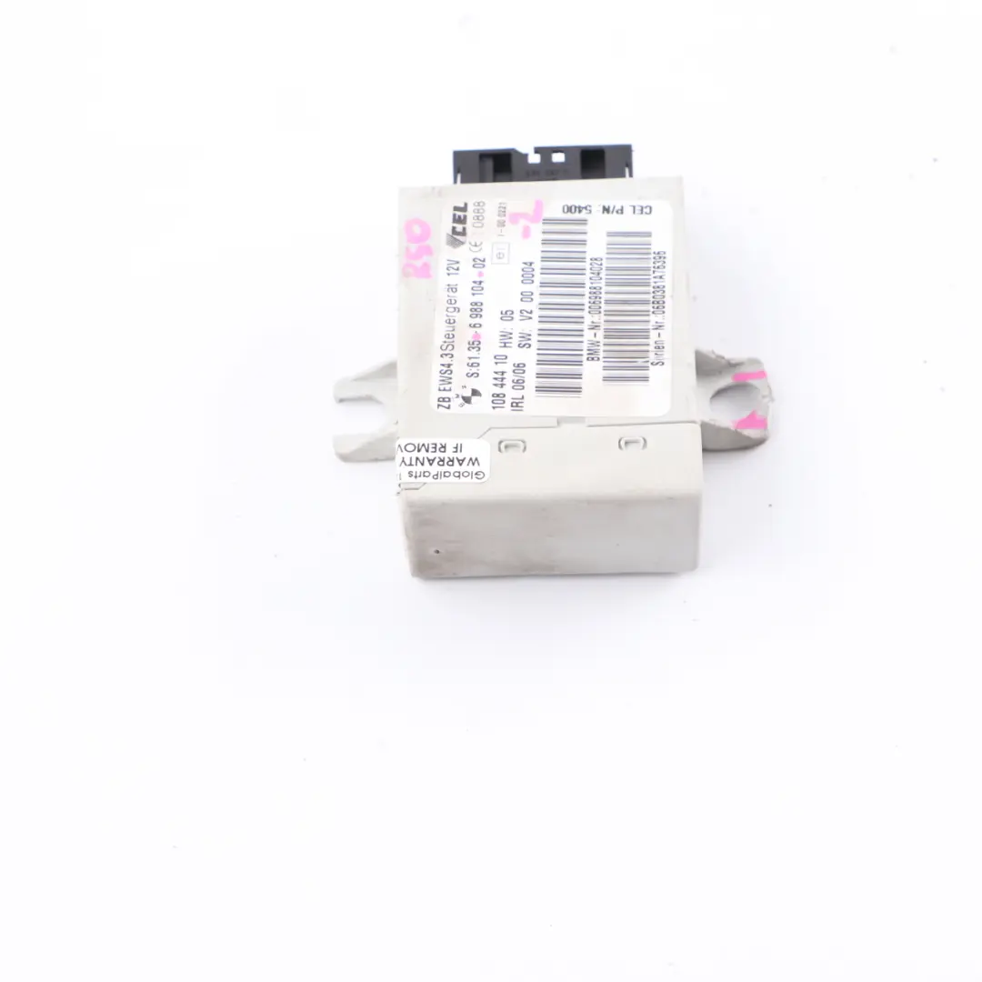 Central Lock Immobilizer Control Unit EWS IV to BMW E46 X3 E83 Mini R50 R53 with Part number 6988104 BMW E46 X3 E83 Mini R50 R53 Central Lock Immobilizer Control Unit EWS IV - SKU 6988104-2 - Part number 6988104