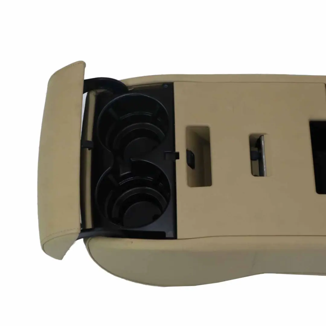 Armrest Centre Shelf Cup Holder Dakota Beige to BMW E60 Rear Seat with Part number 6988616 BMW E60 Rear Seat Armrest Centre Shelf Cup Holder Dakota Beige - SKU 6988616-2 - Part number 6988616