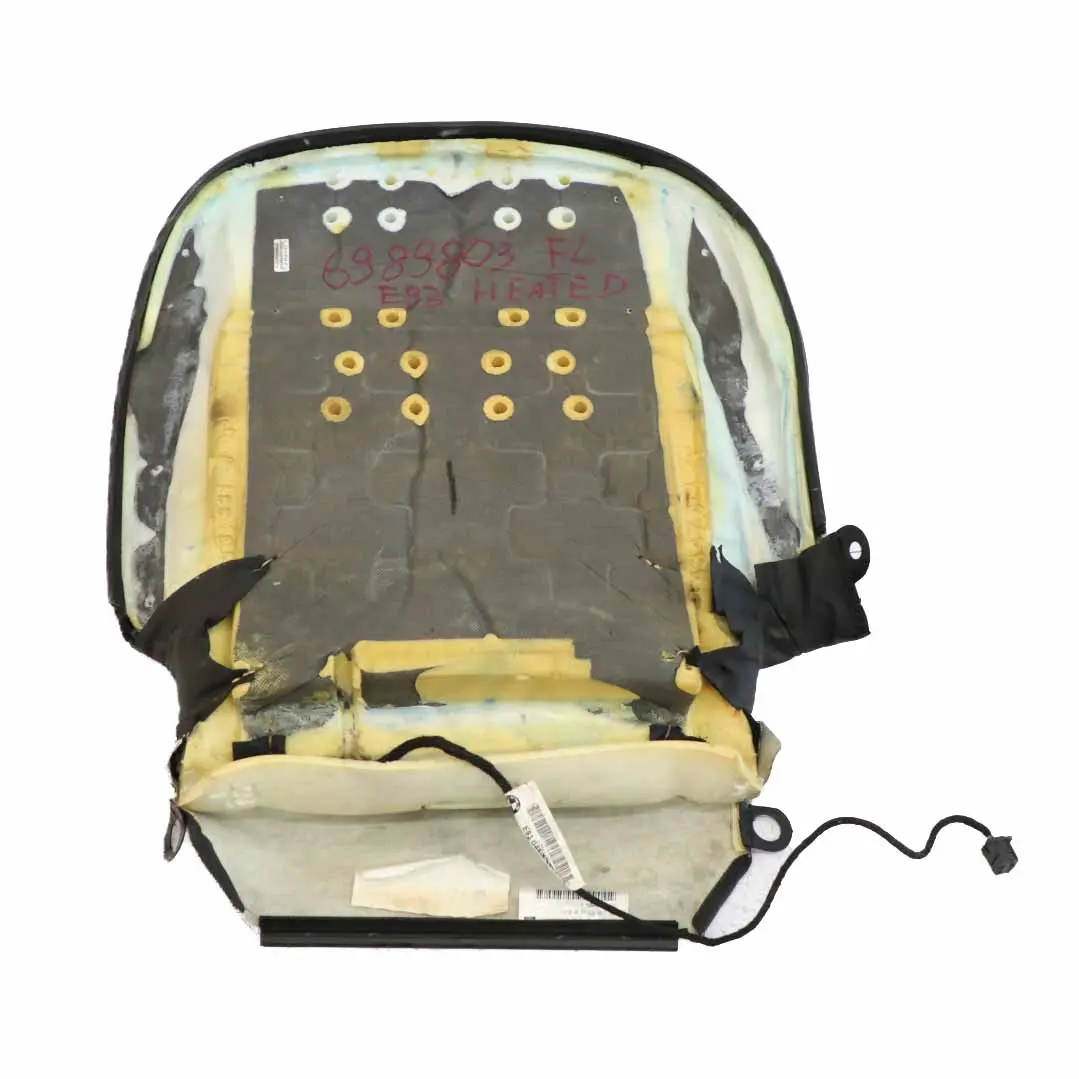 Delantero Izquierdo Calefactable Funda Asiento Deportivo Cuero Negro para BMW E93 con número de pieza 6989803 BMW E93 Delantero Izquierdo Calefactable Funda Asiento Deportivo Cuero Negro - SKU 6989803 - Número de pieza 6989803