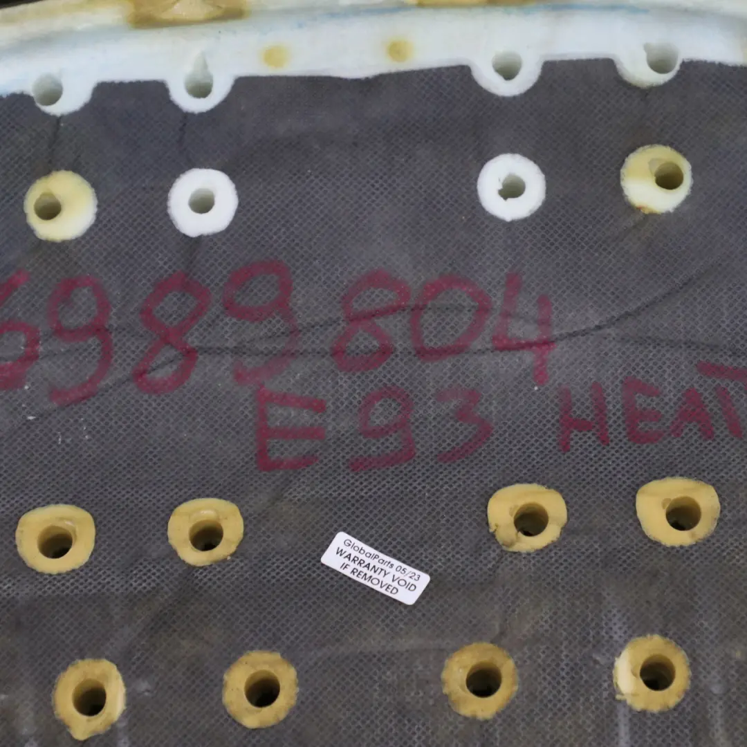 BMW E93 Anteriore Destro Riscaldato Coprisedili Pelle Nera - SKU 6989804 - Numero di parte 6989804