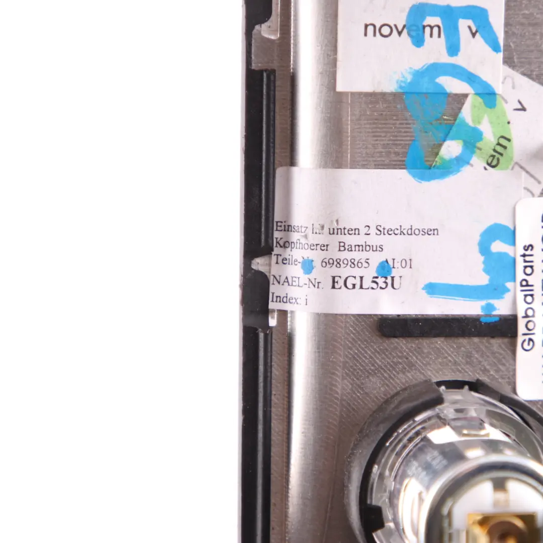  Embellecedor Consola Central BMW E60 E61 LCI Tapa Panel Bambú Antracita - SKU 6989865 - Número de pieza 6989865