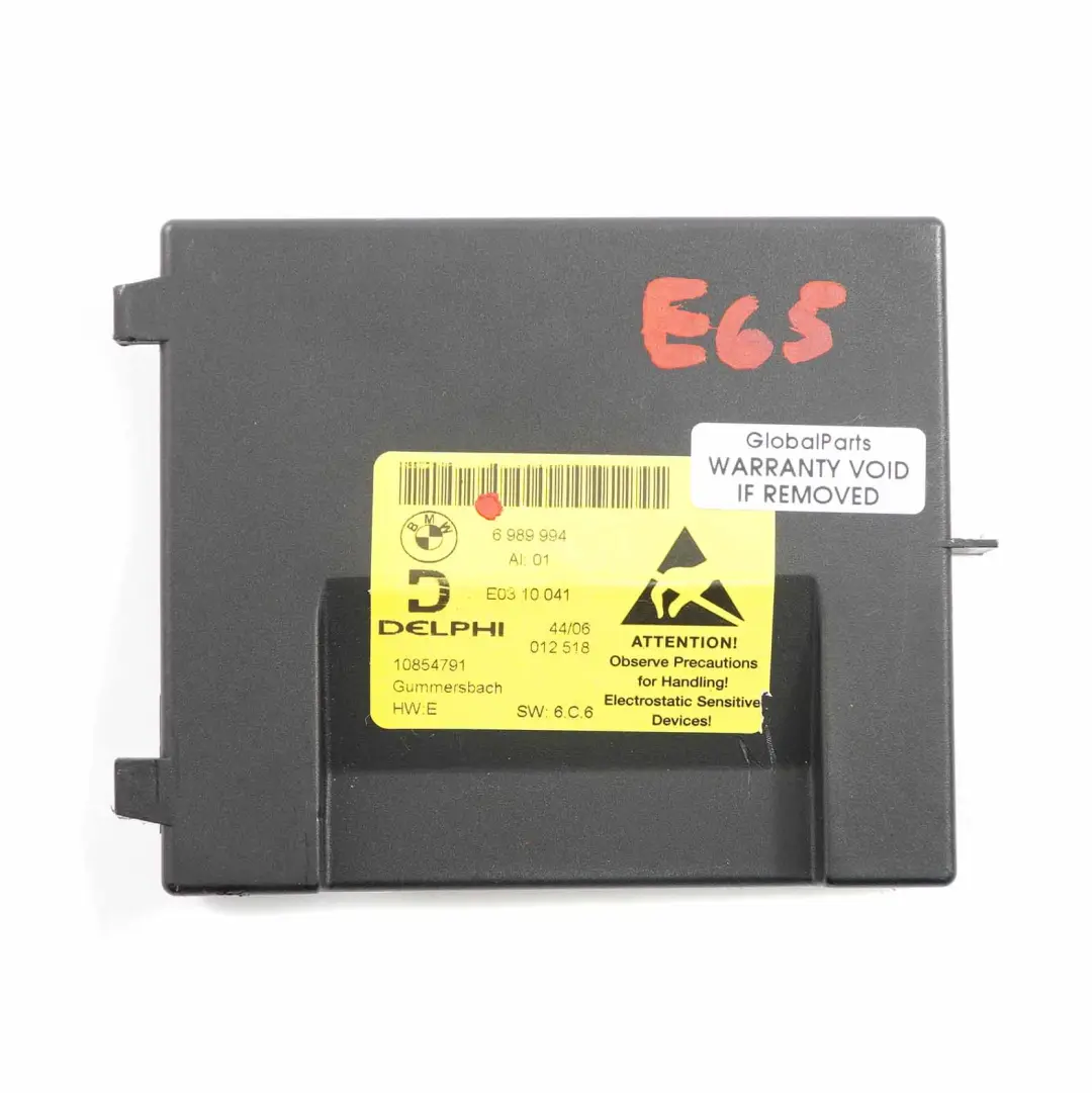 Unidad De Control Modulo Consola Central Delantera para BMW E65 E66 E67 con número de pieza 6989994 BMW E65 E66 E67 Unidad De Control Modulo Consola Central Delantera - SKU 6989994 - Número de pieza 6989994