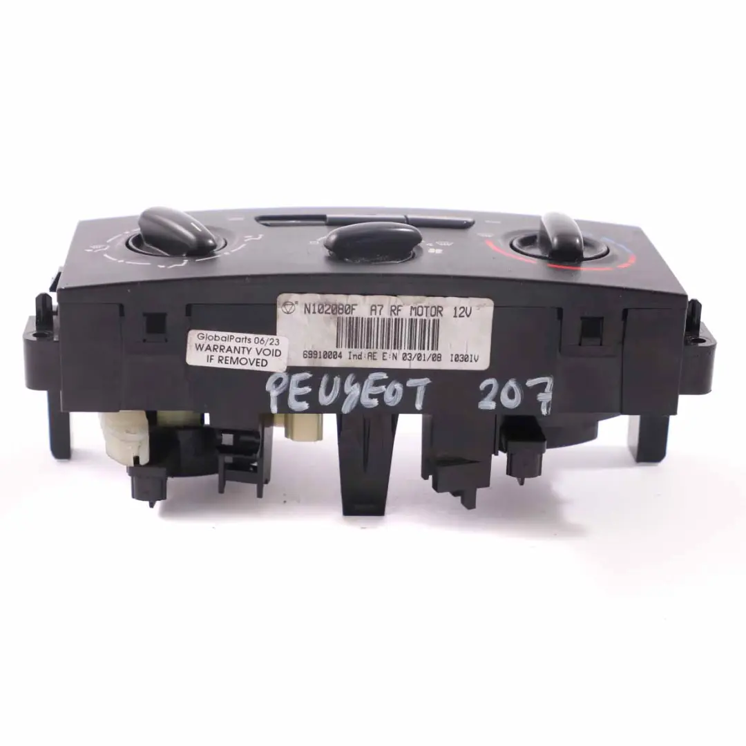 Heizung Klima Kontrolle A/C Klimaanlage Einheit Panel für Peugeot 207 mit Teilenummer 69910004 Peugeot 207 Heizung Klima Kontrolle A/C Klimaanlage Einheit Panel - SKU 69910004 - Teilenummer 69910004